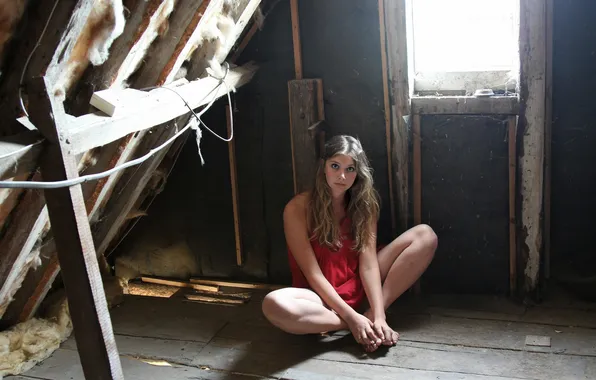 Девушка, поза, фон