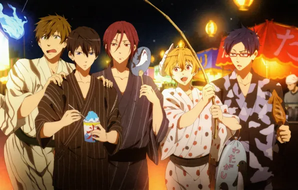 Nanase Haruka (Free!), Matsuoka Rin, Hazuki Nagisa, Ryugazaki Rei, Tachibana Makoto, Kyoto Animation, Free!