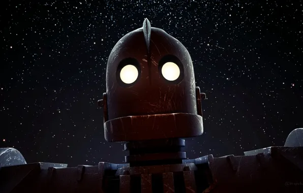 Мультфильм, робот, The Iron Giant, стальной гигант