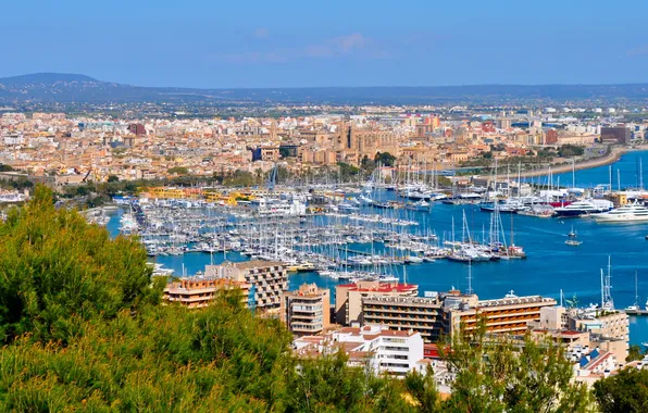 Картинка город, фото, дома, Испания, Balearic Islands, Mallorca