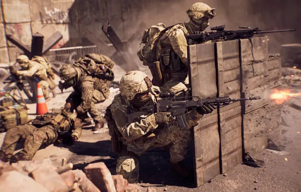 Стрельба, Battlefield, военные, наступление, video game, EA Games, автоматическое оружие, Battlefield 6