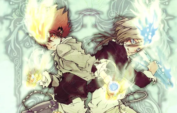 Аниме, арт, парни, Katekyo Hitman Reborn, Учитель мафиози Реборн