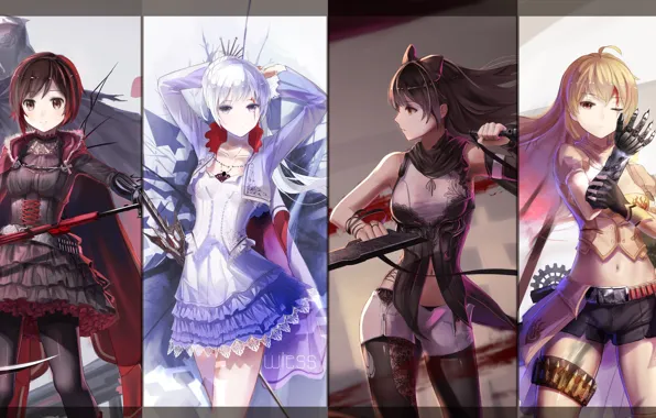 Girl, sword, weapon, anime, pretty, blade, bishojo, RWBY