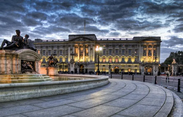 Картинка город, фото, Великобритания, Westminister, Buckingham Palace