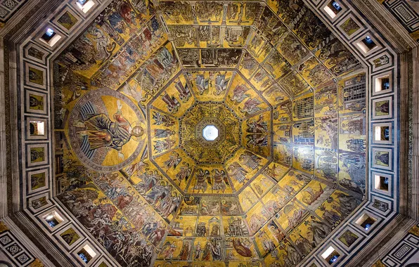 Италия, Флоренция, архитектура, религия, врата рая, крещение, баптистерий