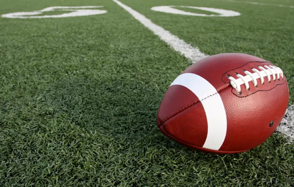 Grass, football, american, ball, pitch, american football