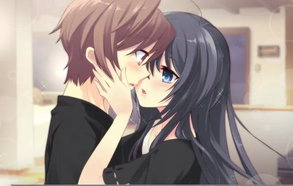 Картинка девушка, обои, романтика, пара, парень