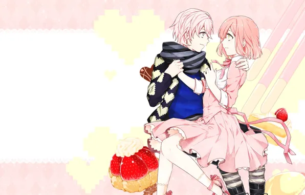 Девушка, романтика, арт, пара, парень, двое, Поющий принц, Uta no Prince-sama