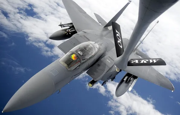 Картинка небо, самолёт, F-15E Strike Eagle