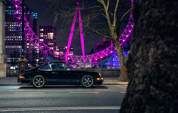 Картинка car, 911, Porsche, 964, London Eye, side view, Theon Design Porsche 911