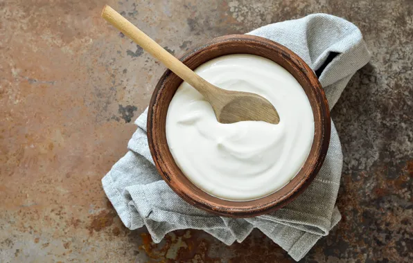 White, milk, yogurt