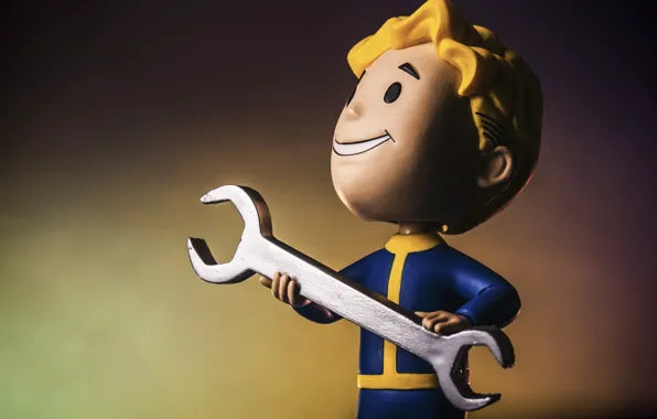 Fallout, Bethesda Softworks, Bethesda, Фигурка, Ремонт, Bethesda Game Studios, Vault Boy, Волт-Бой