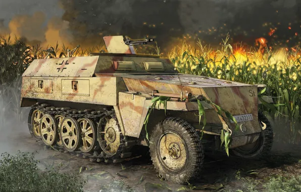 Легкий, Германия, Бронетранспортер, вермахт, Sonderkraftfahrzeug 250, Felipe Rodna, Le.Spw. Sd.Kfz.250/1 Ausf.B (neu), Leichter Schutzenpanzerwagen