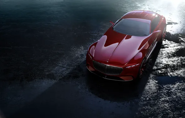 Асфальт, транспорт, влага, автомобиль, Maybach Vision 6