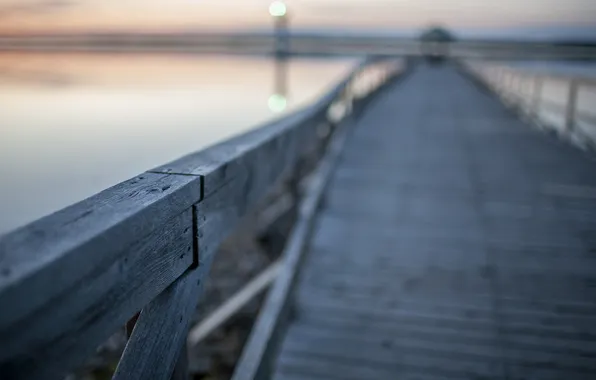 Картинка макро, фон, Evening Pier