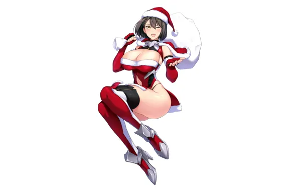 Girl, sexy, cleavage, thighhighs, dress, boobs, anime, beautiful