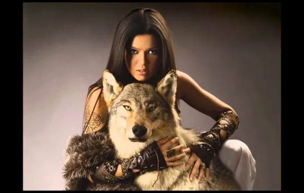Картинка nature, predator, animal, wolf, fantasy art, wildlife, portrait, girle
