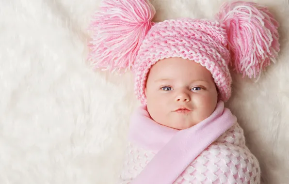 Шапка, ребенок, малыш, одеяло, Winter, младенец, child, baby