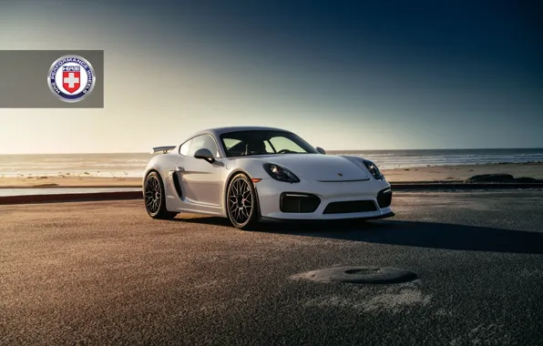 Картинка Porsche, Cayman, Black, with, GT4, Satin, HRE, RC100