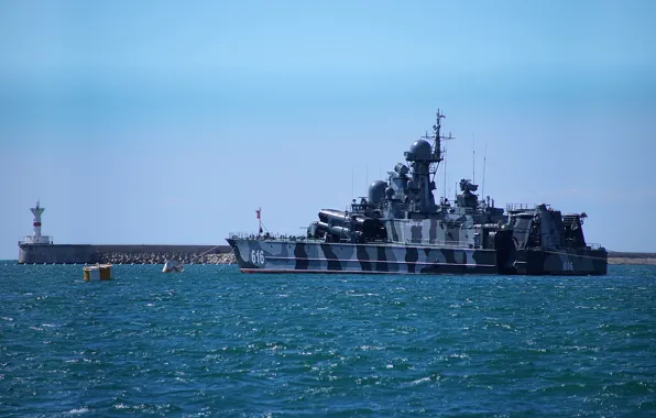 Корабль, ракетный, подушке, на воздушной, севастополь, самум