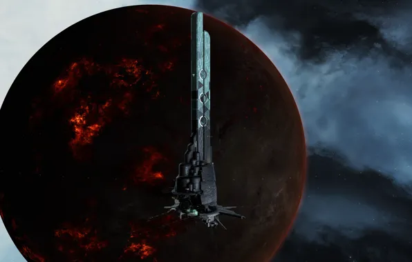 Space, station, eve online, planet, paragon