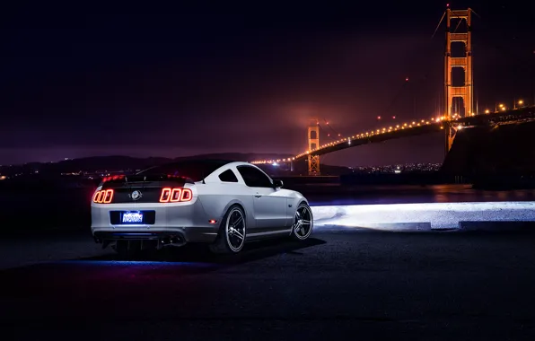 Картинка Mustang, Ford, Muscle, Car, Bridge, White, Collection, Aristo