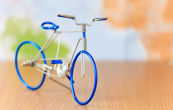 Картинка синий, велосипед, фон, обои, игрушка, wallpaper, bicycle, разное