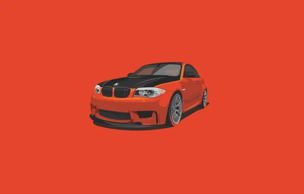 Картинка BMW, Orange, Car, Minimalistic