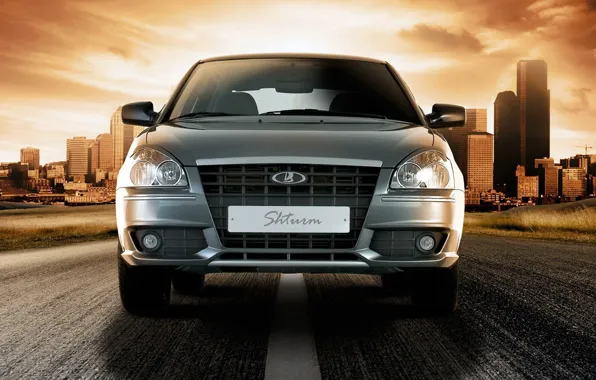 Обои город, скорость, лада, приора на телефон и рабочий стол, раздел ...