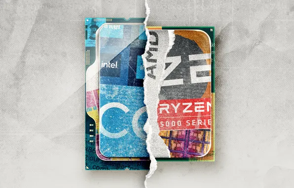 Logo, Art, core, intel, art, CPU, процессор, amd