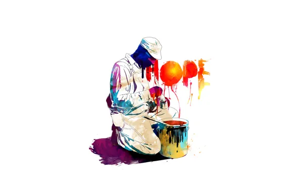 Картинка надежда, краски, hope, чернокожий