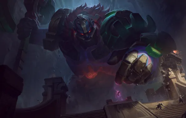 Фэнтези, League of Legends, Sion, Riot Games, Zuoan Dong