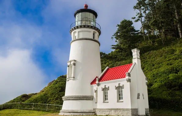 Маяк, Орегон, Oregon, Hecita Head Lighthouse