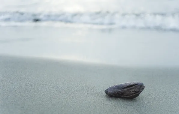 Картинка песок, море, волны, пляж, вода, макро, природа, серый