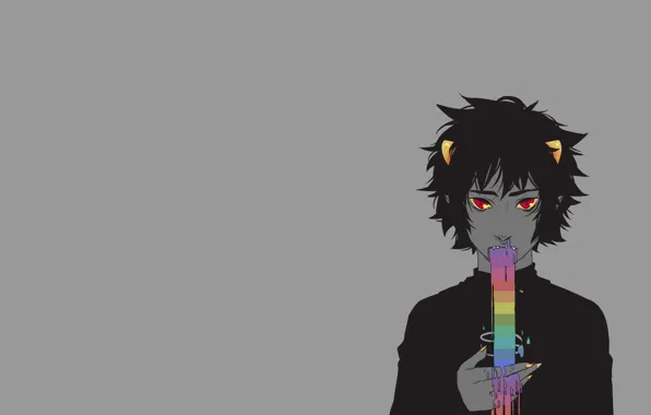 Радуга, тролль, Homestuck, webcomic, Каркат Вантас, веб-комикс