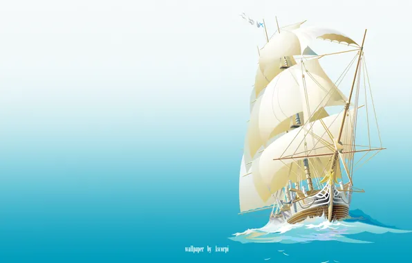 Море, океан, корабль, ship