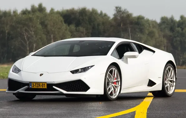 Картинка Lamborghini, white, Huracan, LP610