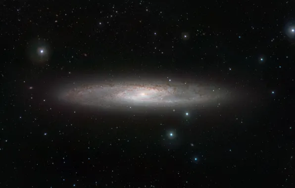 Картинка галактика, созвездие, NGC 253, скульптор