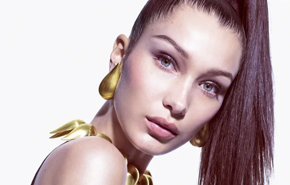 Картинка взгляд, модель, серьги, сережки, Bella Hadid