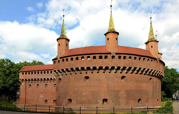 Картинка Польша, музей, архитектура, Poland, museum, Краков, Krakow, Барбакан