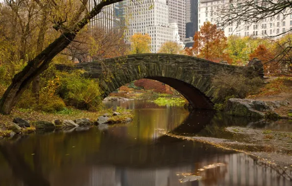 Вода, мостик, Гранд, Плаза, Йорк, Нью