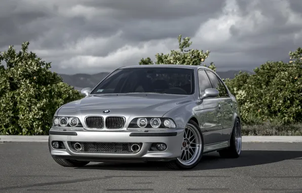 Картинка BMW, Classic, Bavaria, E39, Silver