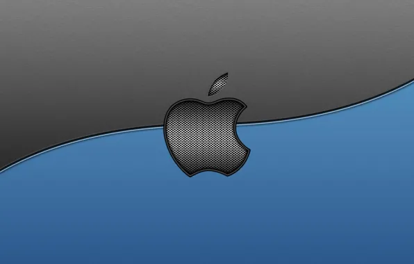 Компьютер, серый, голубой, Apple, текстура, линия