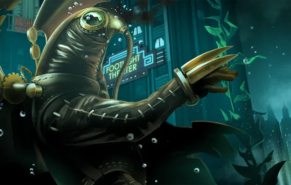 Rapture, art, восторг, BioShock Infinite, songbird, Соловей
