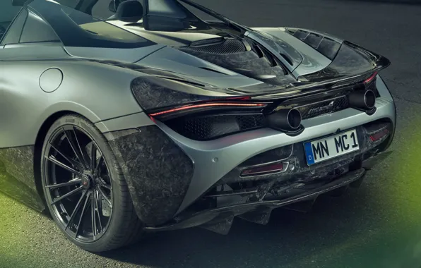 McLaren, суперкар, вид сзади, Spider, Novitec, 720S, 2019