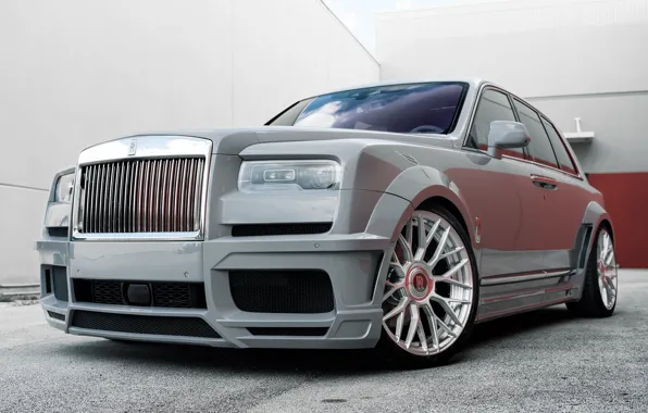 Картинка Rolls Royce, Gray, SUV, 3/4, Nardo, Cullinan