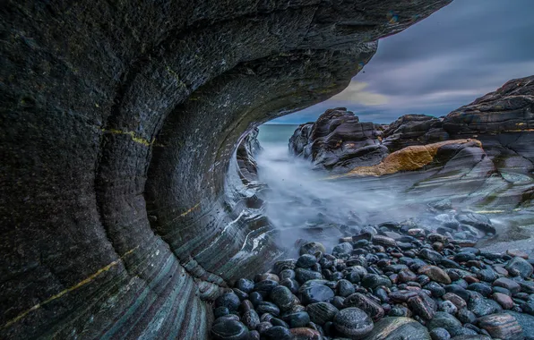 Картинка море, камни, скалы, Норвегия