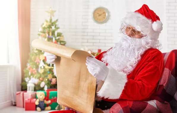 Картинка Новый Год, Рождество, merry christmas, decoration, christmas tree, gifts, santa claus