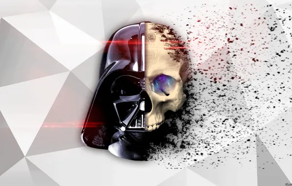 Череп, Star Wars, Кино, Darth Vader, Абстракция, Звездные Войны, Ситх, Skull