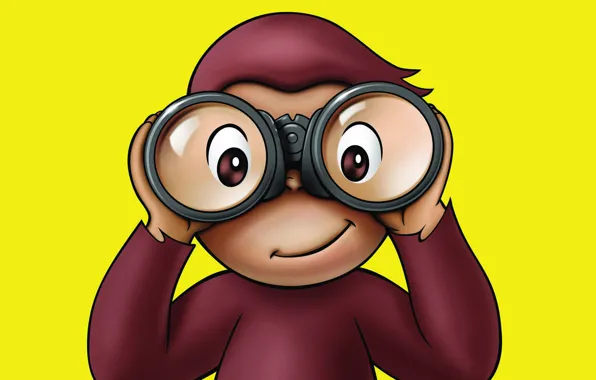 Картинка игра, очки, обезьянка, Curious George 2